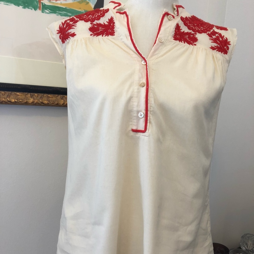 JCREW pretty embroidered top